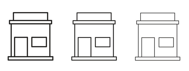Store icon symbol. Linear style sign for mobile concept