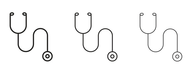 Stethoscope icon symbol. Linear style sign for mobile concept