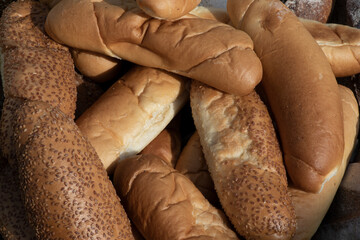 assortment of baked buns