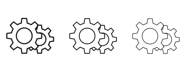 Settings icon symbol. Linear style sign for mobile concept