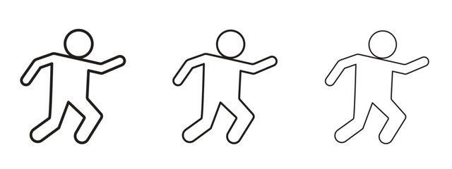 Running icon symbol. Linear style sign for mobile concept