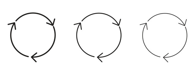 Recycle icon symbol. Linear style sign for mobile concept