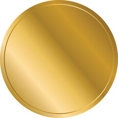 3D Golden Blank Stamp Mockup &ndash; Shiny Round Badge for Premium Label and Awards Design