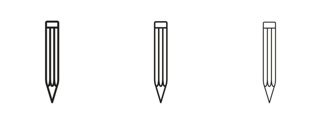 Pencil icon symbol. Linear style sign for mobile concept