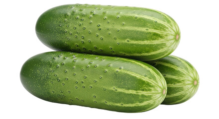 Isolated Stack of Cucumbers