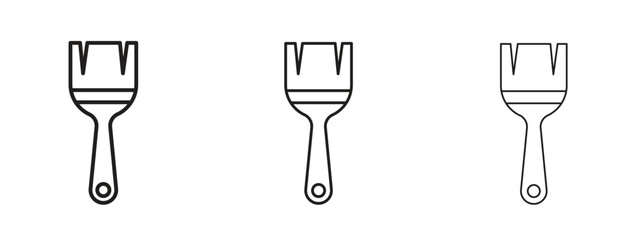 Paint brush icon symbol. Linear style sign for mobile concept