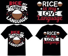 Rice graphic design for Rice lovers. Rice t-shirt design. 