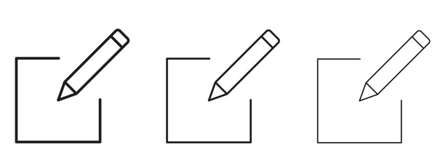 Edit icon symbol. Linear style sign for mobile concept