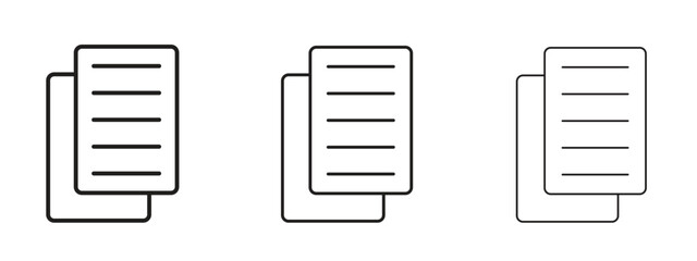 Copy icon symbol. Linear style sign for mobile concept