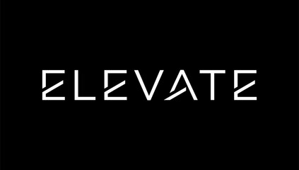 Text Logo elevate Design grow 