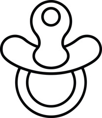 pacifier (dummy) vector icon, baby care icon vector illustration