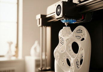 3D Printer Creating Abstract Object