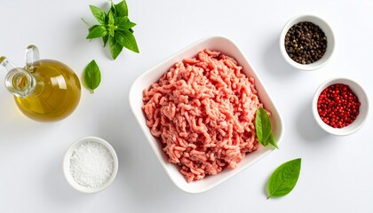 minced meat and pepper
