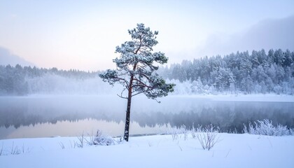 trees in the snow