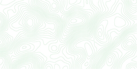 Abstract white topographic lines on a green background.Greene line waves topographical design. Geographic mountain contours Vector Illustration. vector green topography 