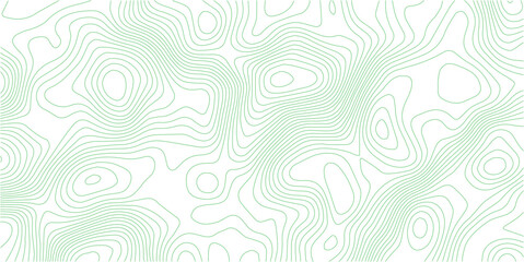 Abstract white topographic lines on a green background.Greene line waves topographical design. Geographic mountain contours Vector Illustration. vector green topography 