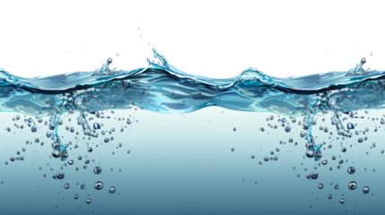 A tranquil and serene water surface that beautifully showcases gentle waves along with sparkling bubbles