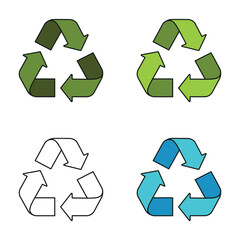 Fototapeta premium Recycling Symbol Variations