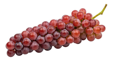 Isolated Bunch of Red Grapes
