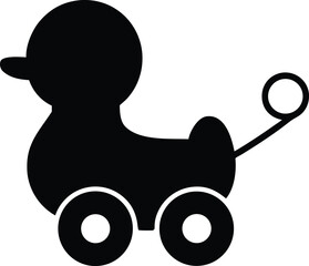 Duck Toy Icon Vector Design on transparent Background.