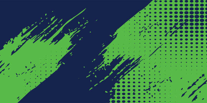 Green sports background design with abstract modern template. Vector illustration of sports players in various activities.