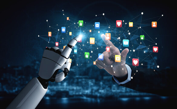 AI enhances social media engagement using intelligent icons, influencer tracking tools, and smart communication platforms for modern digital interaction. Artificial intelligence spline