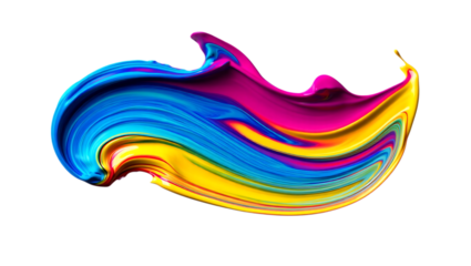 Vibrant paint splash abstract art colorful swirls