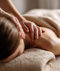 Woman receiving massage	