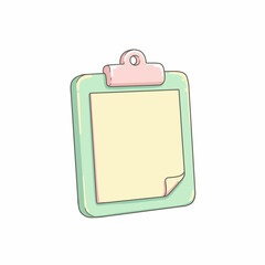 blank clipboard with blank paper