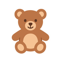 Cute teddy bear illustration isolated on a transparent background  
