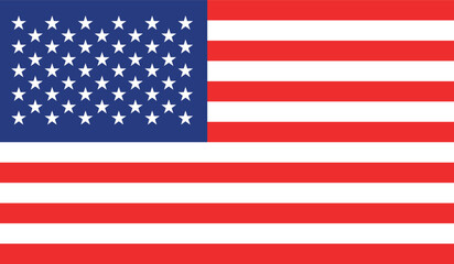 Fototapeta premium USA flag, American flag vector, National Flag of USA, American flag background fully editable Any Size/color vector illustration, can be scaled to any size without quality loss, Vector US Flag icon.