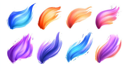 Vibrant paint strokes in various colors.  Fluid, abstract shapes