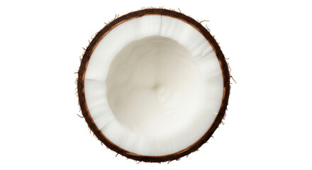 Isolated Coconut Half