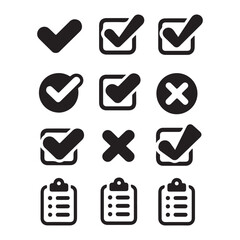 vector check mark icons