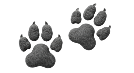 Isolated Animal paw prints