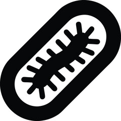 Detailed Bacterium Illustration Representing Science Medicine and Health Concept Microbial Organism with Appendages in Vector Format