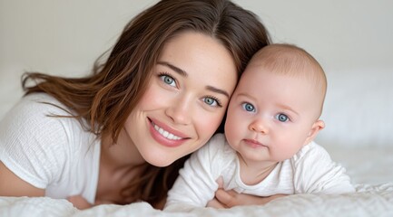 Loving Mother and Child Portrait Together