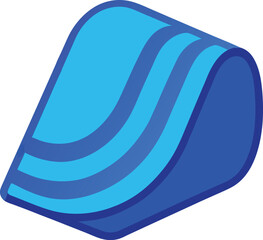 Fototapeta premium blue towel folded vector illustration on transparent background