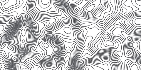 Topographic black luxury map background. Geographic abstract pattern. The topo contour or wallpaper. Mountain trail terrain or path. Vector illustration.