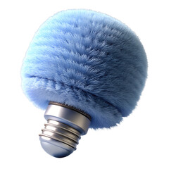 Fluffy Lightbulb on transparent background
