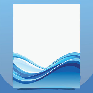 A blue wavy letterhead background photo