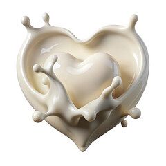 Heart-shaped milk splash