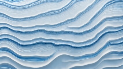 Obraz premium Layered Blue Abstract Waves with Soft Gradients