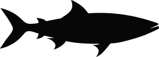 Sardine fish silhouette, seafood line art, minimal marine vector, ocean animal drawing, aquatic illustration design