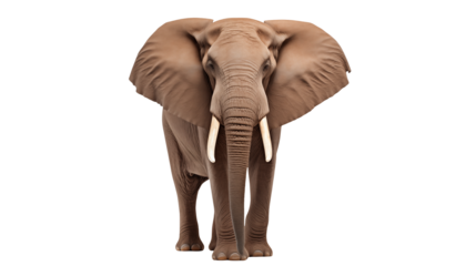 Majestic elephant with detailed skin texture and ivory tusks, ideal for wildlife documentaries and conservation campaigns