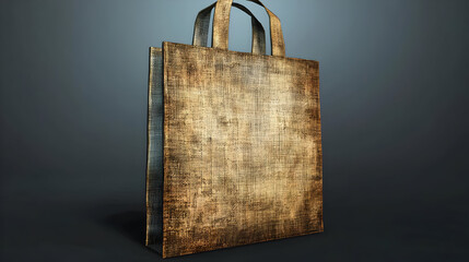 Vintage canvas tote bag with distressed texture.  Front displays a worn, aged look