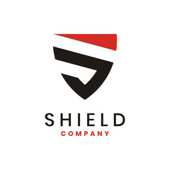 Shield letter s logo design with modern elements