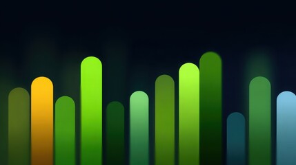 A series of green and yellow lines are displayed on a black background