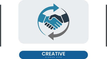 Circular Handshake Deal Arrows
