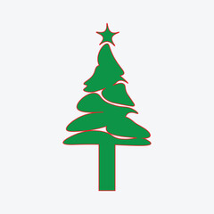 christmas tree vector illustration